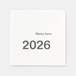 2026 2027 2028 name title here year bold letter napkin