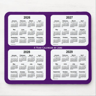 2026-2029 Purple 4 Year Calendar by Janz Mouse Pad