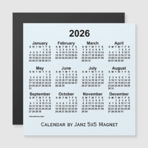 2026 Alice Blue Calendar by Janz 5x5 Magnet