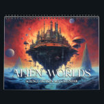 2026 Alien Landscapes Science Fiction Calendar<br><div class="desc">2026 Alien Landscapes Science Fiction Calendar</div>