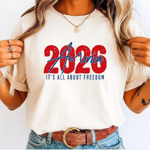 2026 America – It’s All About Freedom Patriotic Tri-Blend Shirt