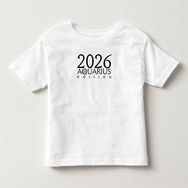2026 Aquarius edition with symbol Toddler T-Shirt (Front)