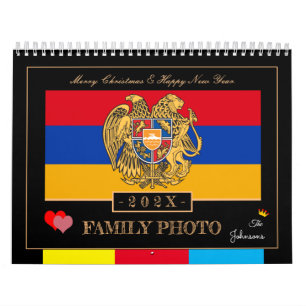 2026 Armenian Flag & Happy New Year, Armenia photo Calendar