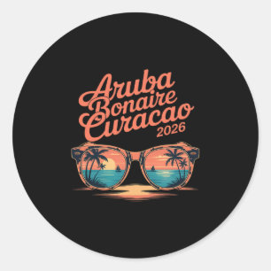2026 Aru Bonaire Curacao Family Vacation Friends G Classic Round Sticker