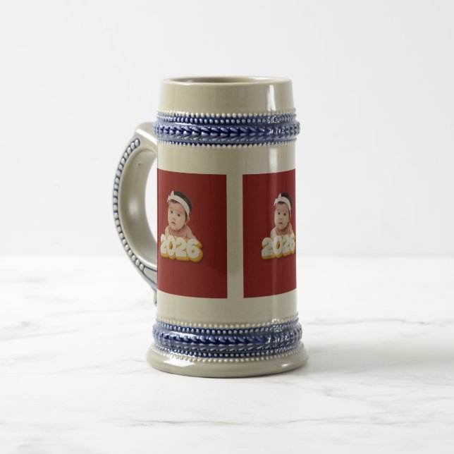“2026 Baby Welcome” Beer Stein (Front Left)