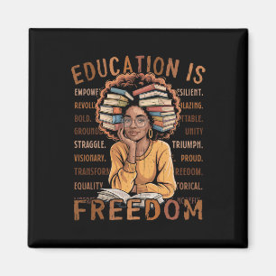 2026 Black History Month Education Is Freedom Blac Magnet