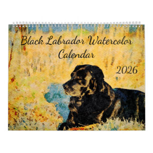 2026 Black Lab Dog Lover Bird Hunting Dog Gift Calendar