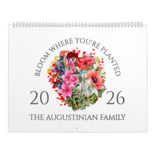 2026 BLOOM WHERE PLANTED Christian Birth Month  Calendar