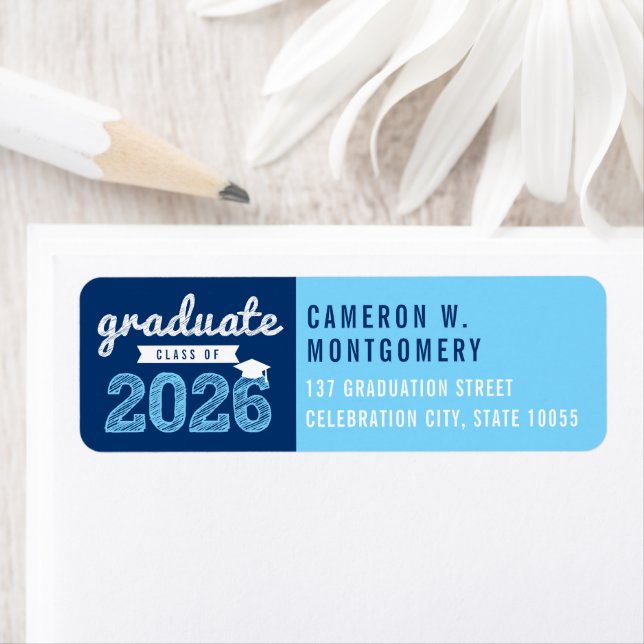 2026 Blue Bold Sketch Modern Graduation Address (Insitu)