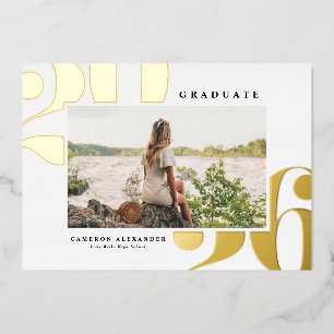 2026 Bold Typography Photo Graduation Gold