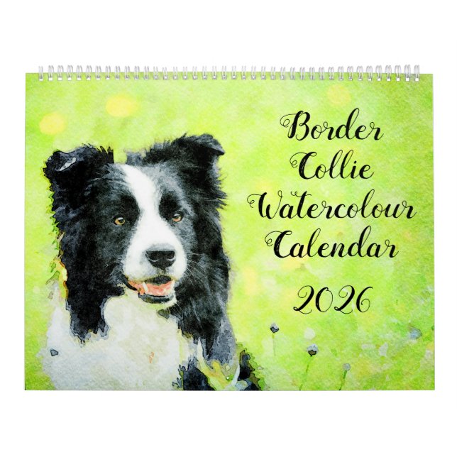 2026 Border Collie Sheep Dog Mom Owner Lover Gift Calendar (Cover)