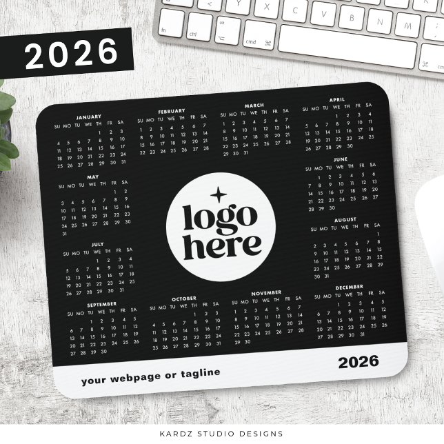 2026 Business Full Year Custom Colour Calendar Mouse Pad (Creator Uploaded)