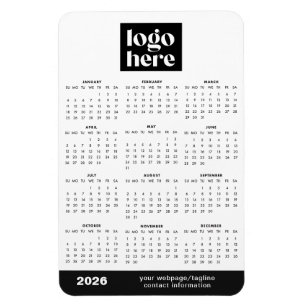 2026 Business Logo Magnet Calendar