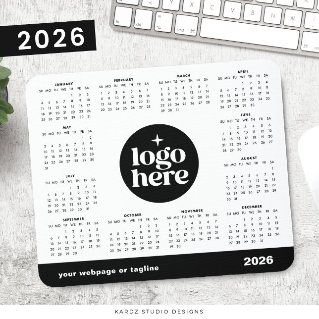 2026 Business Your Logo Here Marketing Calendar Mouse Pad (Creator Uploaded)