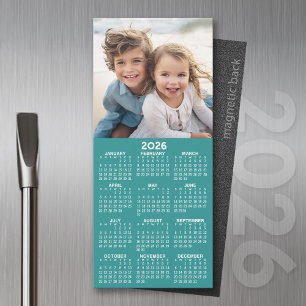 2026 Calendar 1 Photo Collage - Can Edit aqua