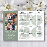 2026 Calendar 2 Photo Modern Sage Green Magnetic<br><div class="desc">2026 Calendar Modern Sage Green Family 2 Photo Minimalist Magnetic Card. All the texts are pre-arranged for you to personalise easily and quickly with your own details. Wish you all a Happy Holidays and an Amazing New Year! For many other card designs, please visit : (Holiday Cards) https://www.zazzle.com/collections/119384619755575715 (Holiday Postcards)...</div>