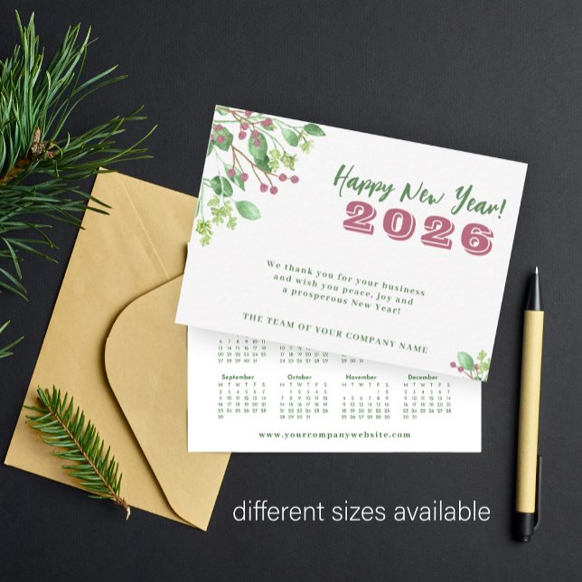 2026 calendar business corporate New Year holiday Card (Creator Uploaded)