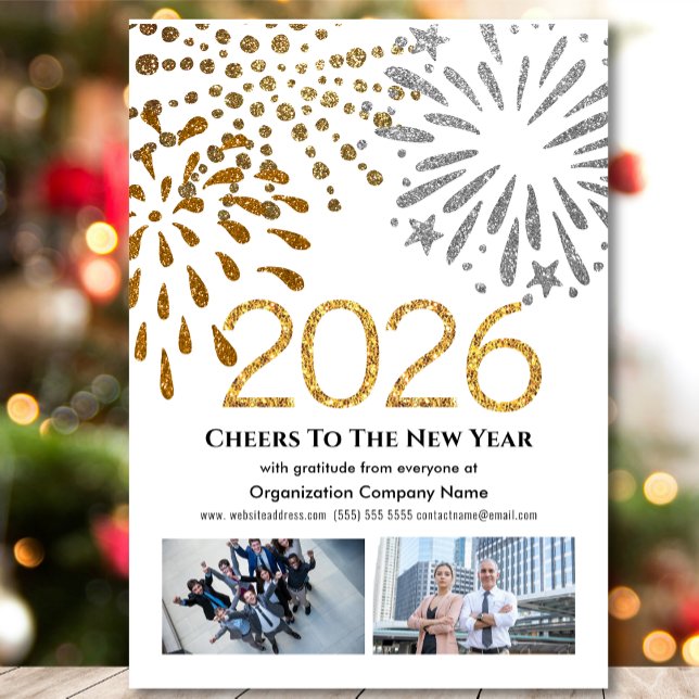 2026 Calendar Business Festive Fireworks Gold (Creator Uploaded)