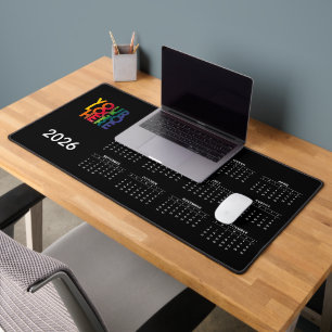 2026 Calendar Business Logo Corporate Office Desk Mat