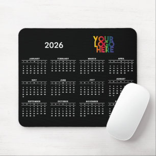 2026 Calendar Business Logo Corporate Office Mouse Pad