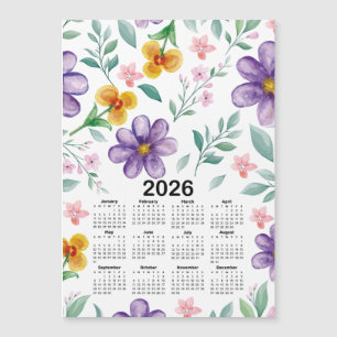 2026 Calendar Colourful Floral Botanical Garden