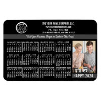 2026 Calendar Custom Business Logo Name Photo Blk