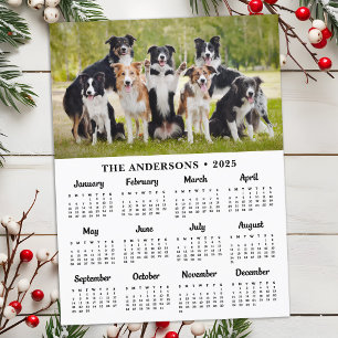 2026 Calendar Custom Photo Pet Puppy Dog New Year Holiday Postcard