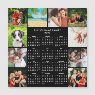 2026 Calendar Family 10 Photo Collage Magnet
