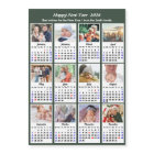 2026 Calendar Family 12 Photo Sage Green Magnetic