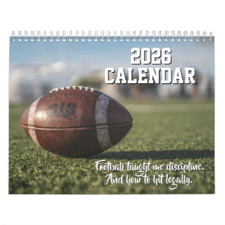 2026 Calendar Football Sport Player Fan Coach Team