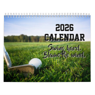 2026 Calendar Funny Golf Quotes Golfer Humor