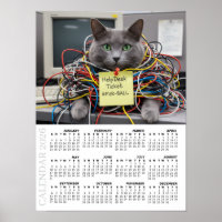 2026 Calendar, Help Desk, IT - Office Fun Cats