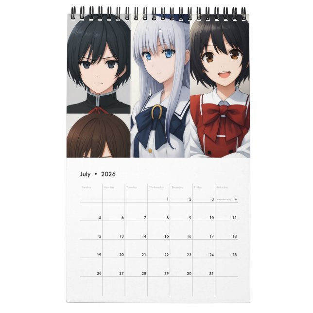 2026 Calendar (Images created by Grok) (Jul 2026)