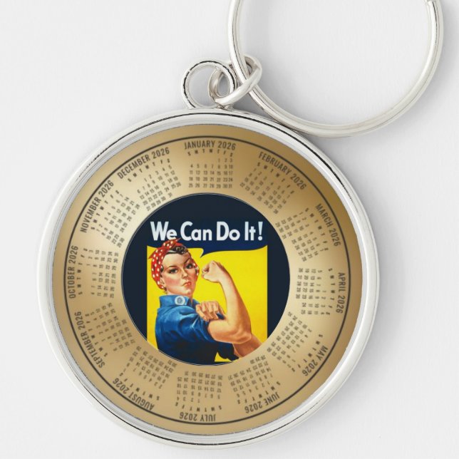 2026 Calendar Keychain We Can Do It (Front)