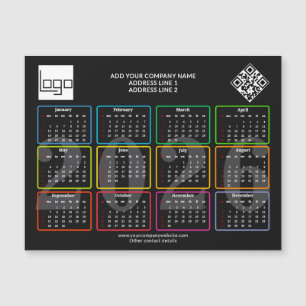 2026 Calendar Logo QR Code Modern Business Promo