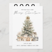 2026 Calendar Merry Christmas Tree