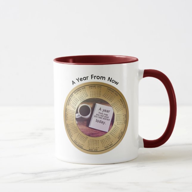 2026 Calendar Motivational Coffee Mug (Right)