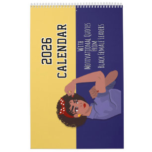 2026 Calendar Motivational Quotes Black Girl Women