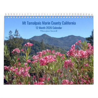 2026 Calendar Mt Tamalpais Marin County CA