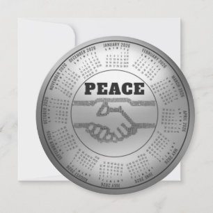 2026 Calendar Peace Holiday Card