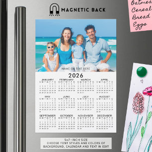 2026 Calendar Photo Custom Magnetic