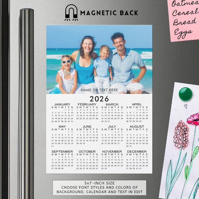 2026 Calendar Photo Custom Magnetic (Creator Uploaded)