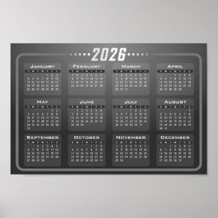 2026 Calendar  Poster