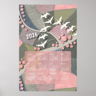 2026 Calendar Poster Geese Landscape