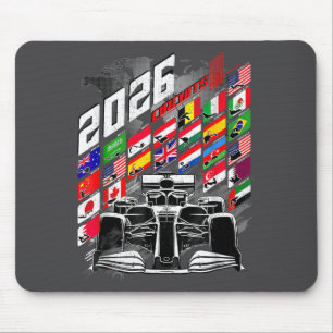 2026 Calendar Racing Circuit Schedule Places Mouse Pad
