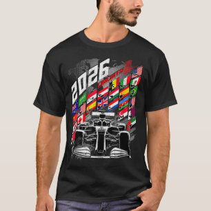 2026 Calendar Racing Circuit Schedule Places T-Shirt