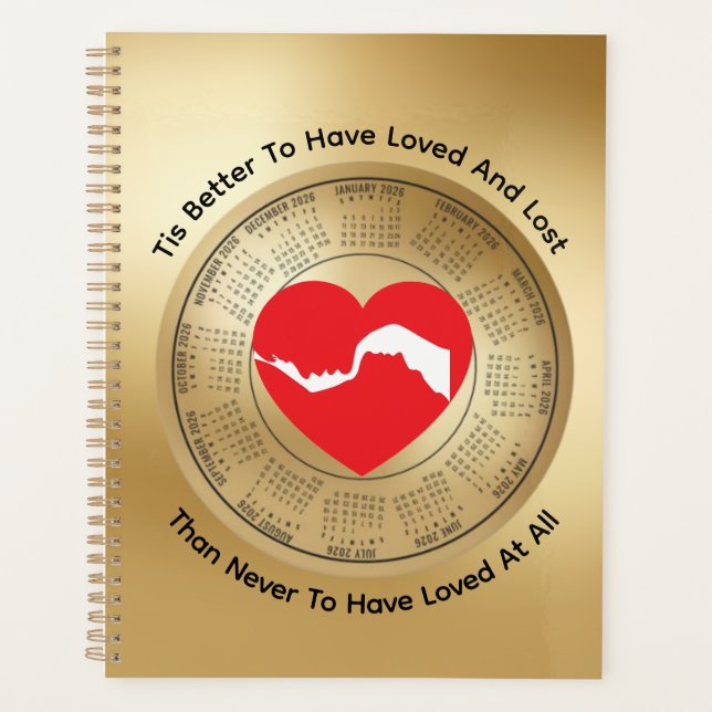 2026 Calendar Romantic Couple’s Appointment Book Planner (Front)