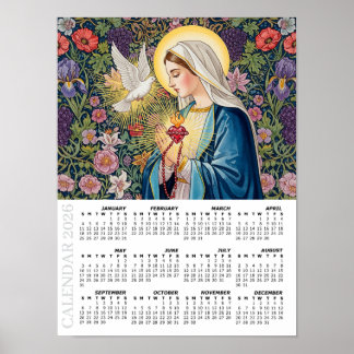 2026 Calendar, Sacred Heart of Mary / Devotion Poster