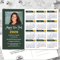 2026 Calendar Sage Green Minimalist Business Logo 