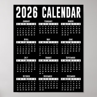 2026 Calendar Shirt 26 Calendar 2026  Poster
